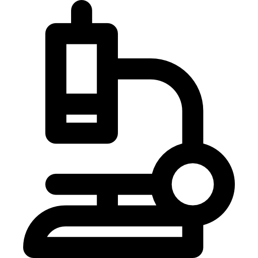 mikroskop Basic Rounded Lineal ikona