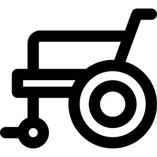 silla de ruedas Basic Rounded Lineal icono