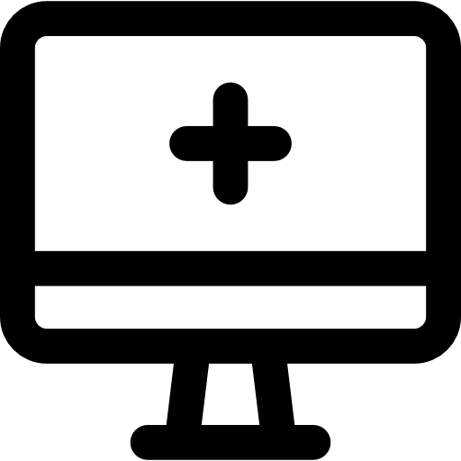 computadora Basic Rounded Lineal icono