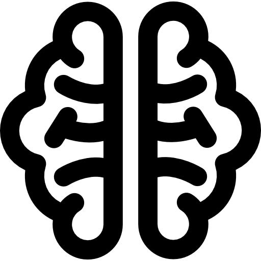 cervello Basic Rounded Lineal icona