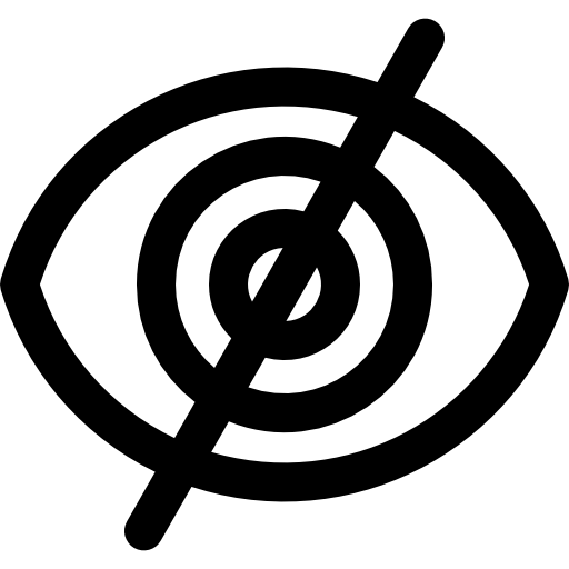 ciego Basic Rounded Lineal icono