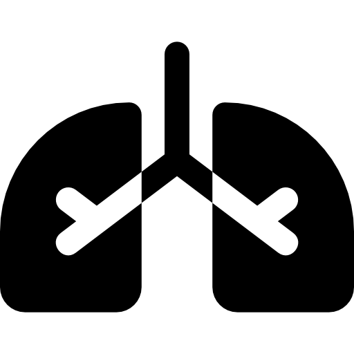 Lungs Basic Rounded Filled icon