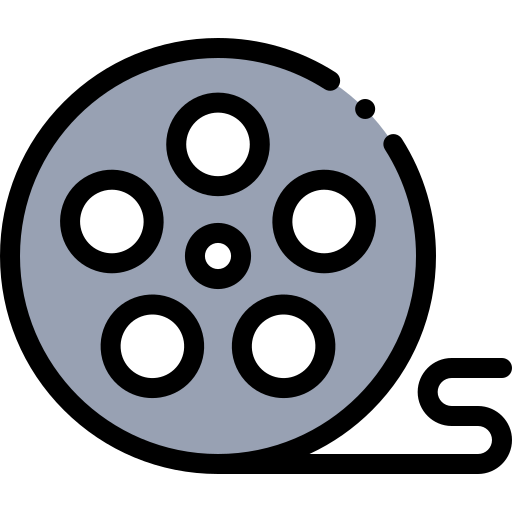 film Detailed Rounded Lineal color icona