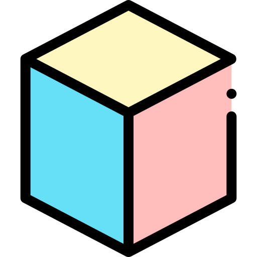 キューブ Detailed Rounded Lineal color icon