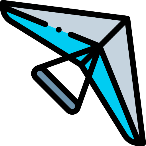 Hang gliding Detailed Rounded Lineal color icon