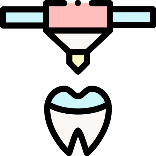 Dente Detailed Rounded Lineal color Ícone