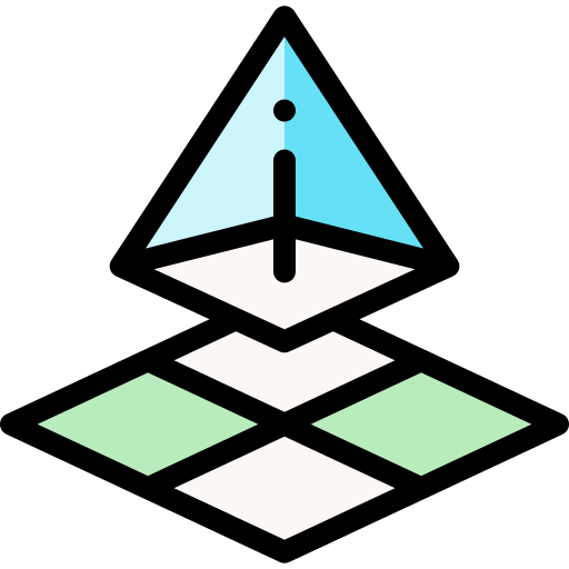 피라미드 Detailed Rounded Lineal color icon
