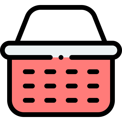cesta de la compra Detailed Rounded Lineal color icono