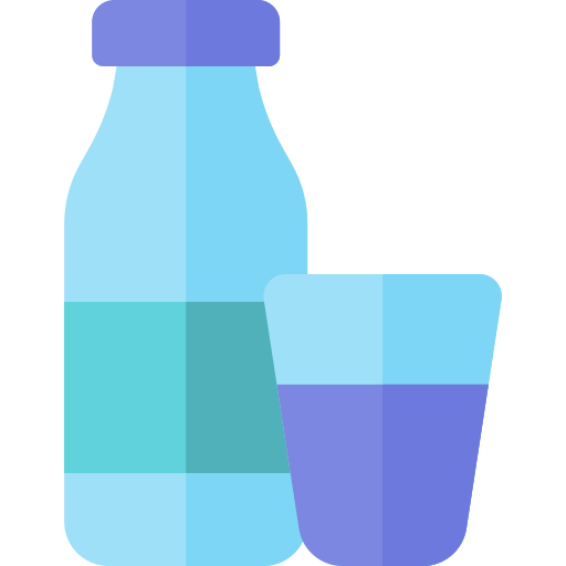 bottiglia d'acqua Basic Rounded Flat icona