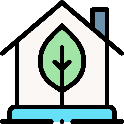 ekologiczny dom Detailed Rounded Lineal color ikona