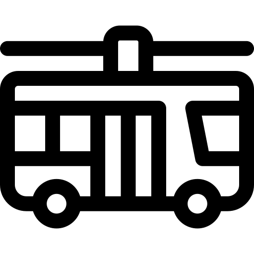 trolleybus Basic Rounded Lineal icoon