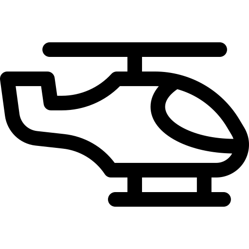 Helicóptero Basic Rounded Lineal Ícone