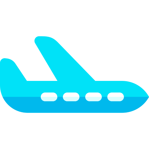 Самолет Basic Rounded Flat иконка