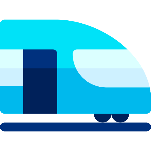 Высокоскоростной поезд Basic Rounded Flat иконка