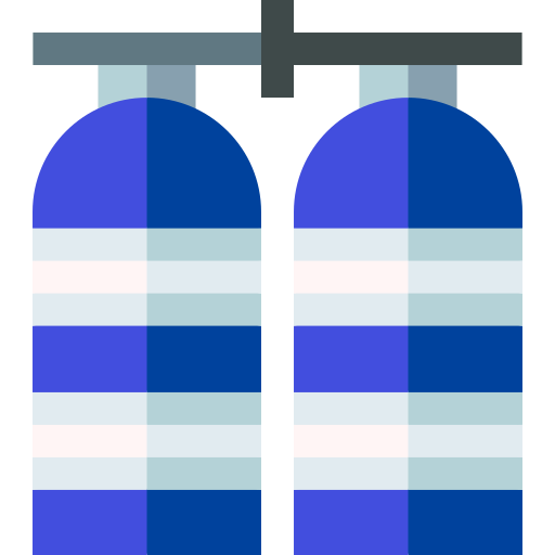 Tanque de oxígeno Basic Straight Flat icono
