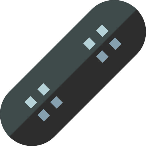 skateboard Basic Straight Flat icon