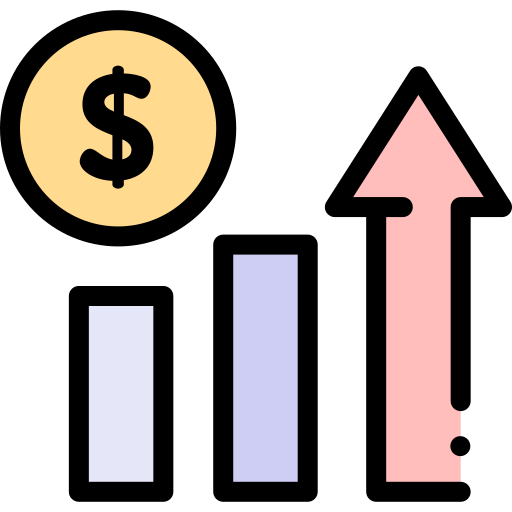 Growth Detailed Rounded Lineal color icon