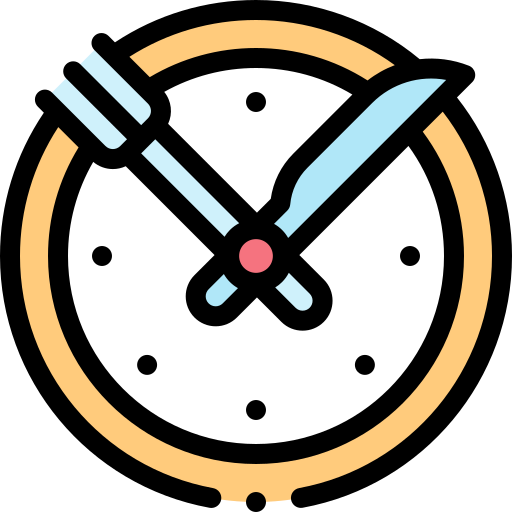 luch time Detailed Rounded Lineal color icono
