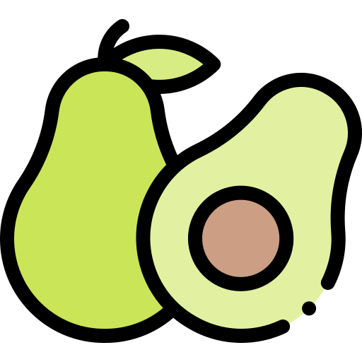 Aguacate Detailed Rounded Lineal color icono