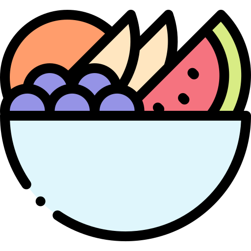 Frutas Detailed Rounded Lineal color icono