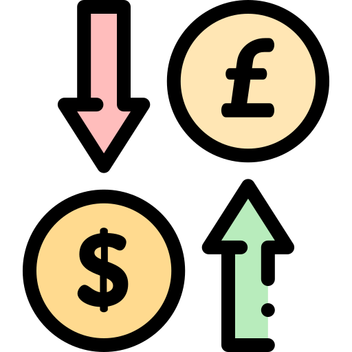 câmbio monetário Detailed Rounded Lineal color Ícone