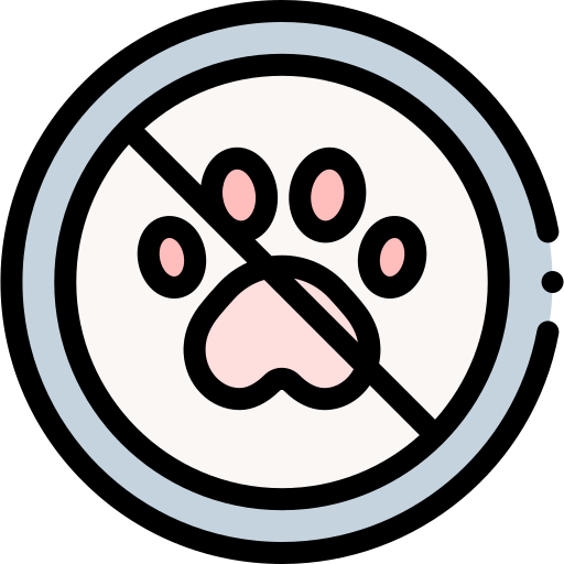 No pets allowed Detailed Rounded Lineal color icon