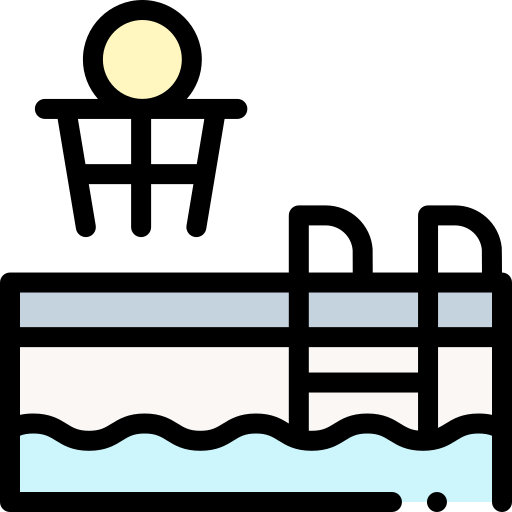 プール Detailed Rounded Lineal color icon