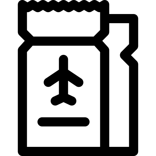 avion Basic Rounded Lineal Icône