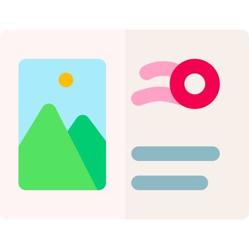 ポストカード Basic Rounded Flat icon