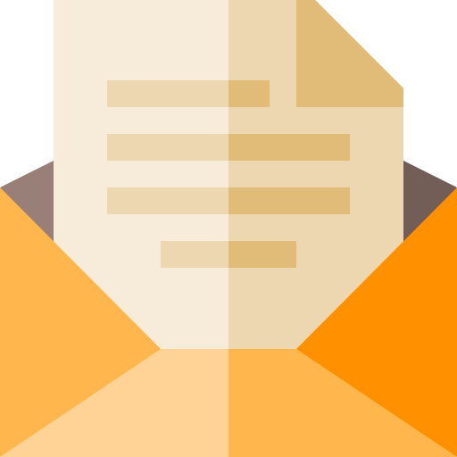 e-mail Basic Straight Flat ikona