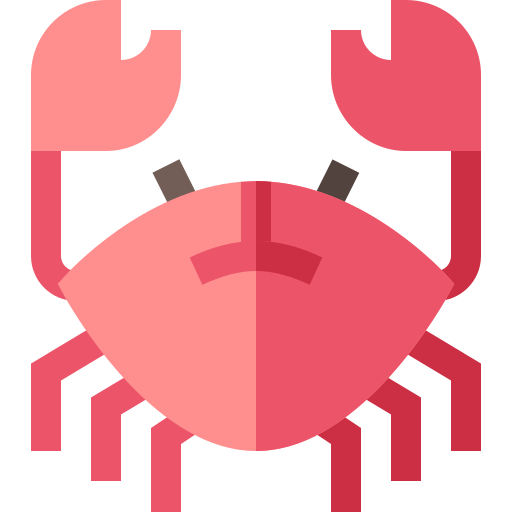 Crab Basic Straight Flat icon