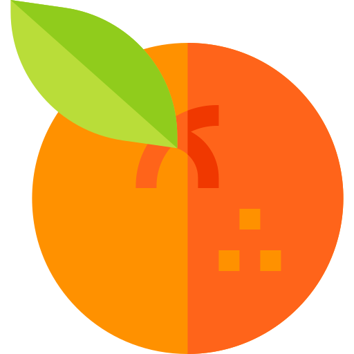 Naranja Basic Straight Flat icono