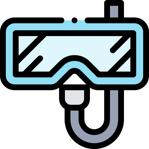 Diving goggles Detailed Rounded Lineal color icon