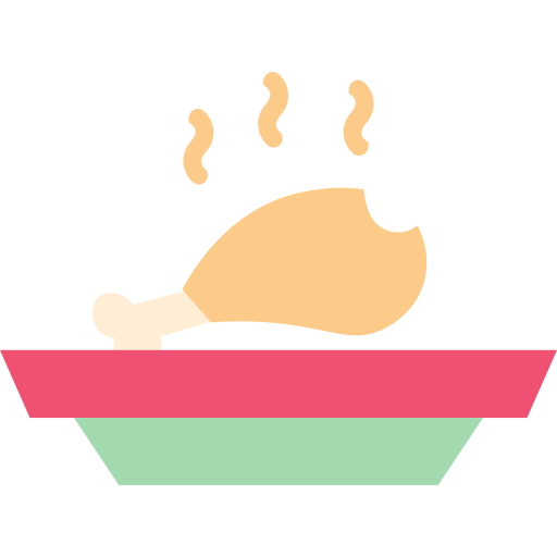cuisse de poulet SBTS2018 Flat Icône