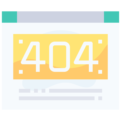 foutmelding 404 Justicon Flat icoon