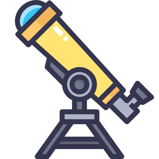 Telescope Justicon Lineal Color icon