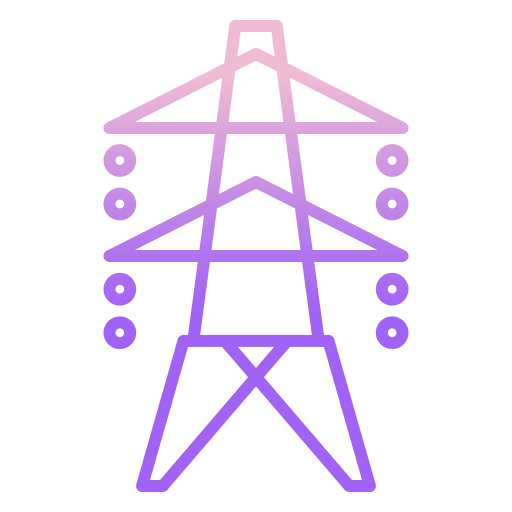 torre electrica Icongeek26 Outline Gradient icono