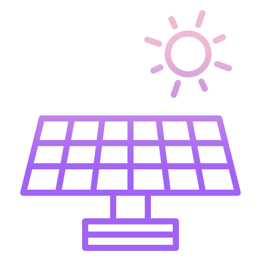 Energía solar Icongeek26 Outline Gradient icono