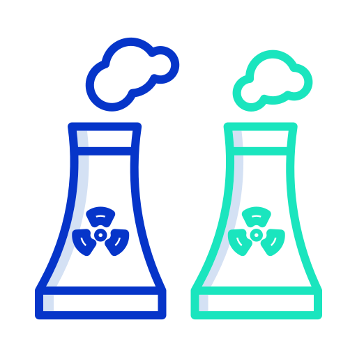Planta nuclear Icongeek26 Outline Colour Ícone