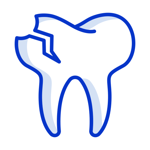 Сломанный зуб Icongeek26 Outline Colour иконка