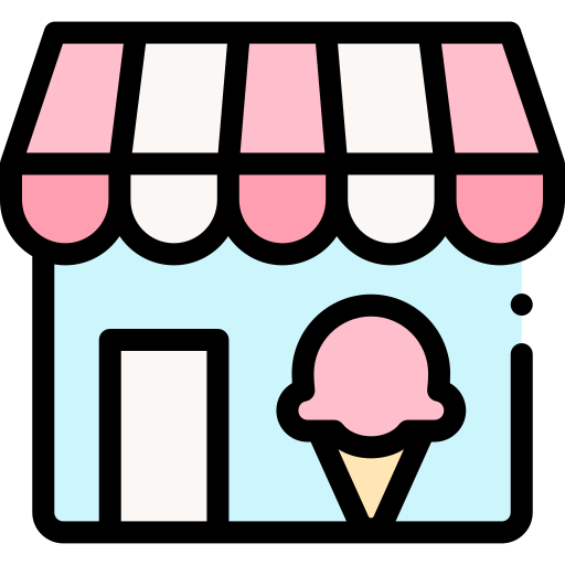 아이스크림 가게 Detailed Rounded Lineal color icon