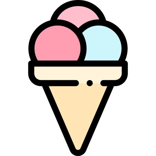아이스크림 Detailed Rounded Lineal color icon