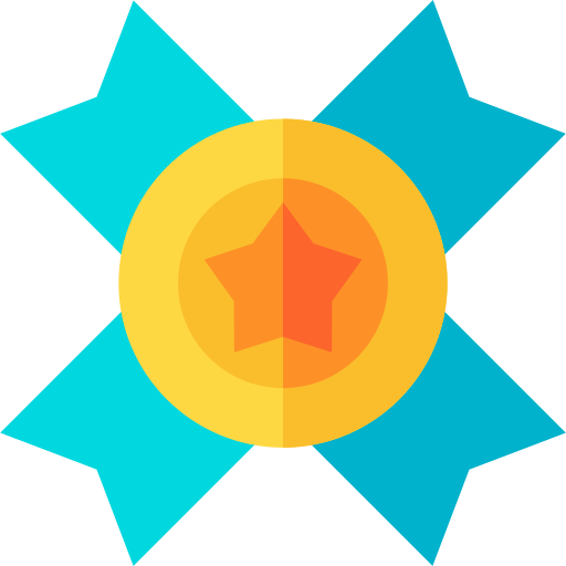 medaille Basic Straight Flat icoon