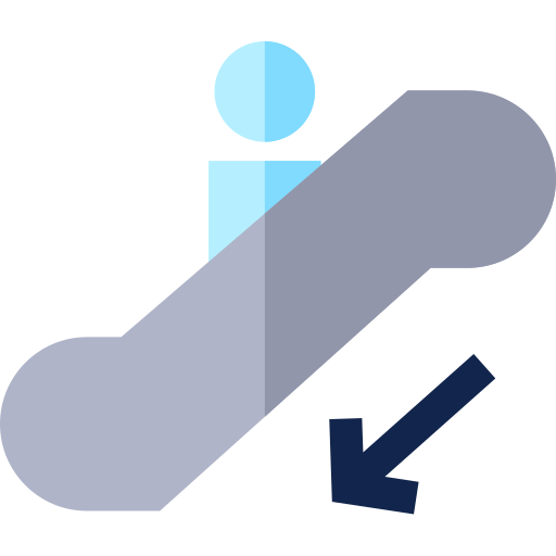 階段 Basic Straight Flat icon