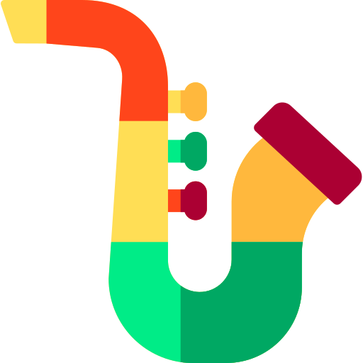 Saxophone Basic Rounded Flat icon