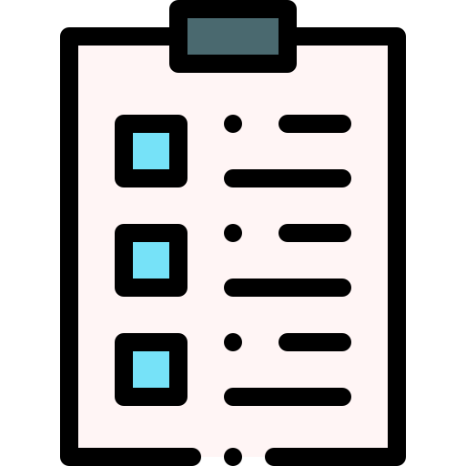 checkliste Detailed Rounded Lineal color icon