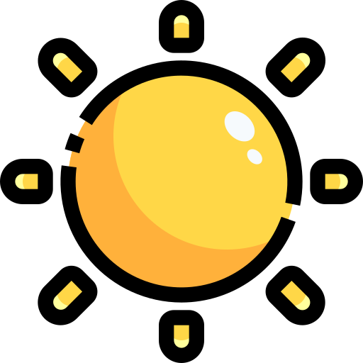 słoneczny Justicon Lineal Color ikona