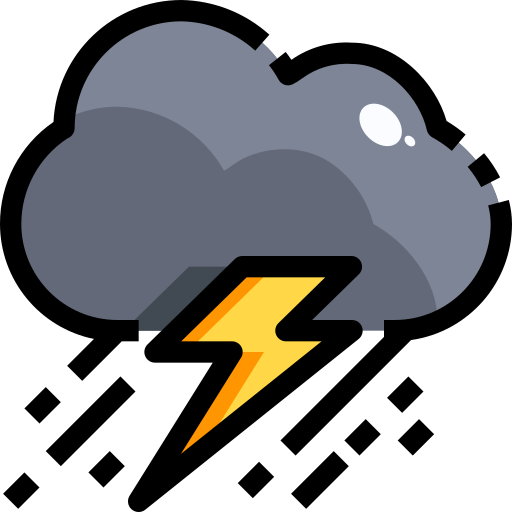 Thunderstorm Justicon Lineal Color icon