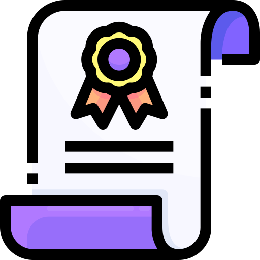 Certificado Justicon Lineal Color icono