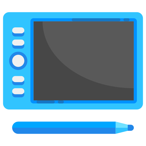 grafisch tablet Justicon Flat icoon